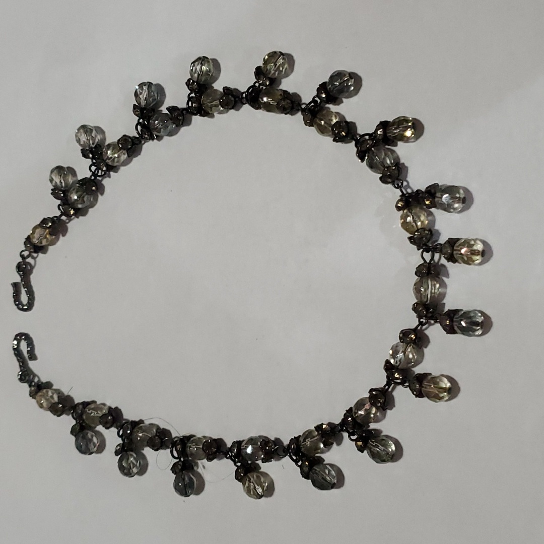 Black Stone Necklace Hook Closure